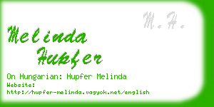 melinda hupfer business card
